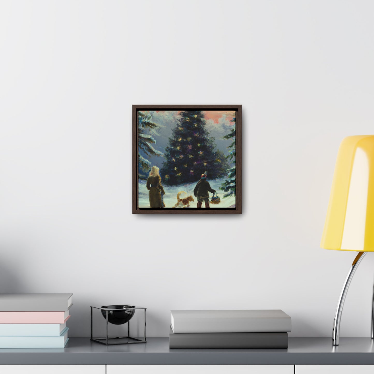 The Christmas Tree Hunt - Canvas Wall Art: Inez Clementina De Merrywinter - Christmas Wall Decor, Framed Wall Art Print